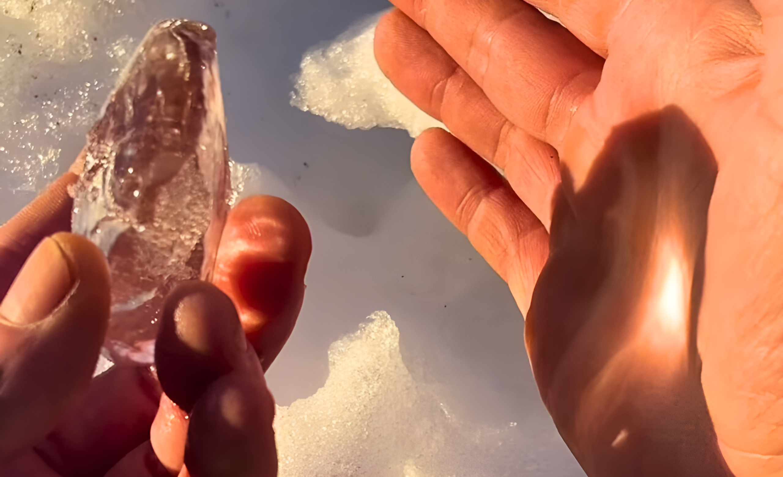Making An Ice Lens To Start A Fire