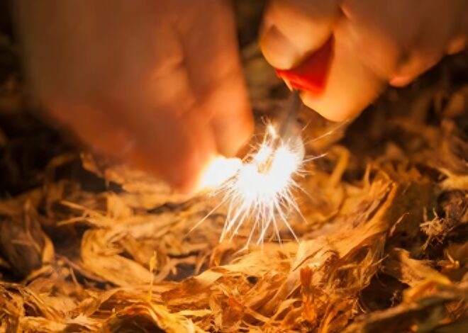 Starting A Fire With Flint & Steel