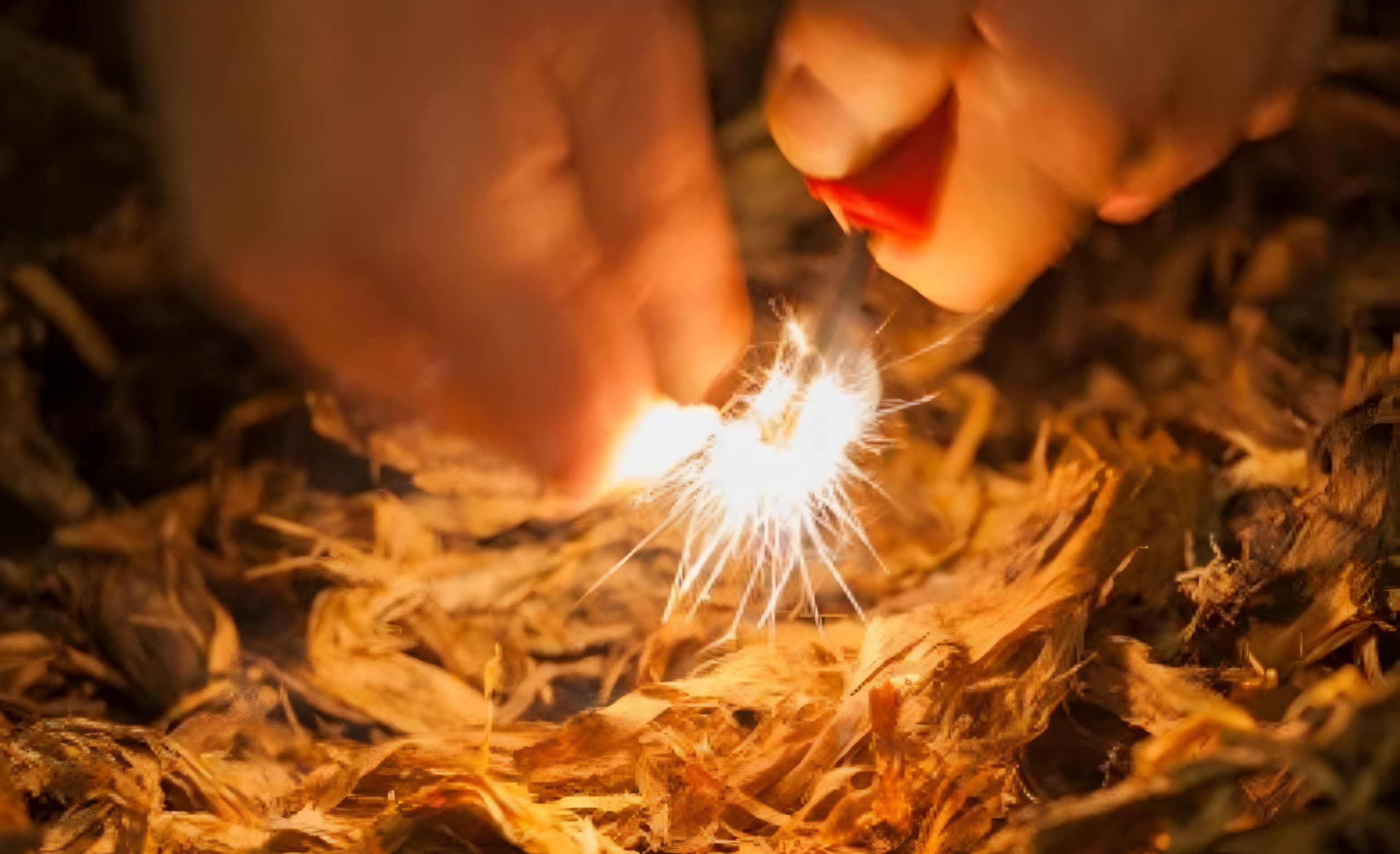 Starting A Fire With Flint & Steel