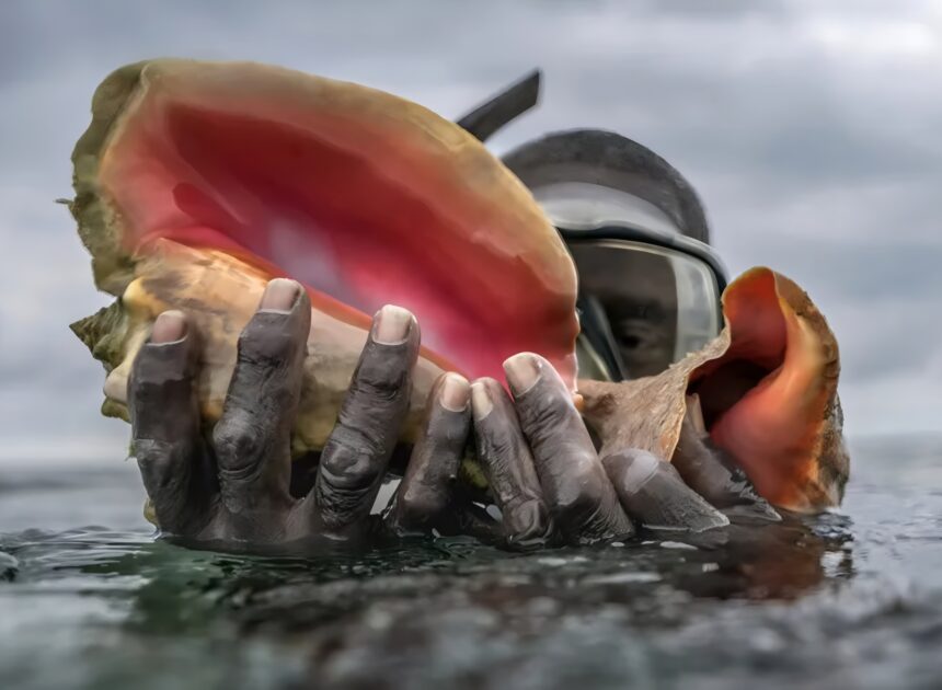 Harvesting Conch In The Bahamas