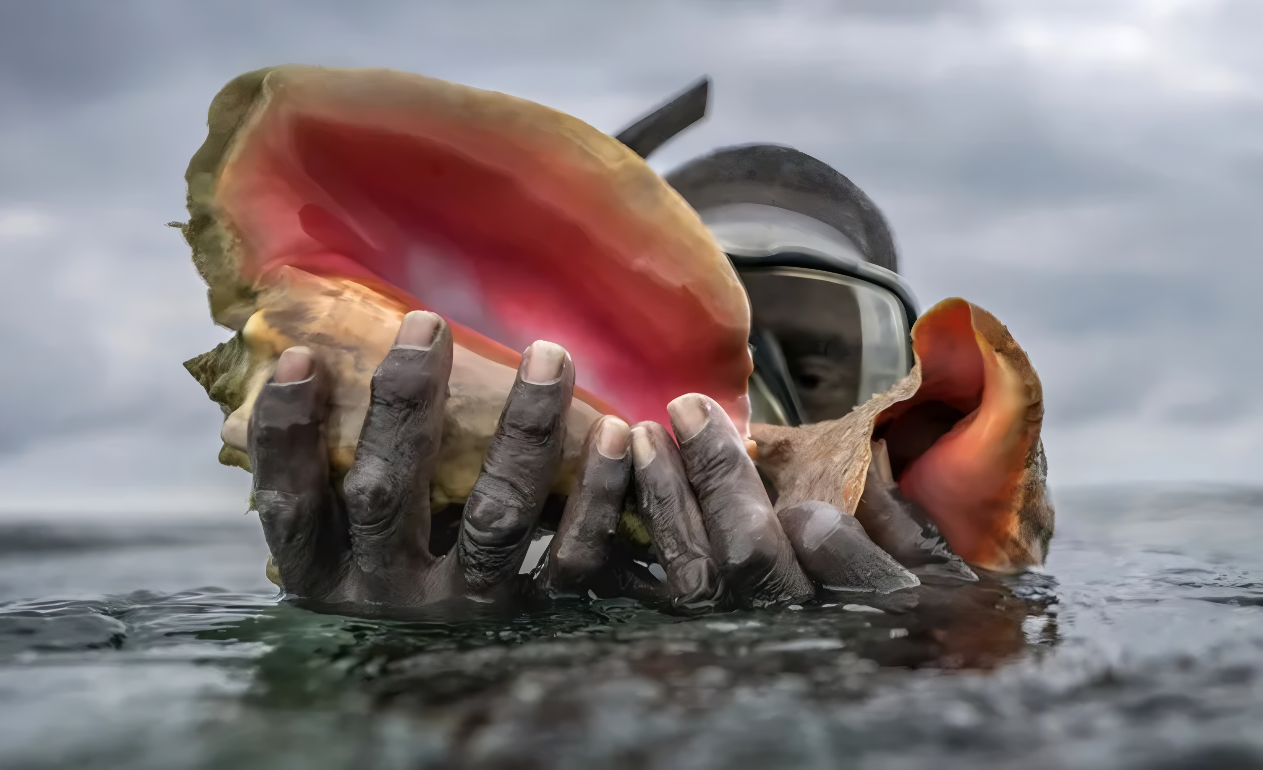 Harvesting Conch In The Bahamas